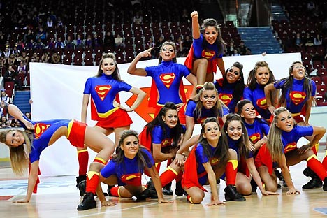 the Russian team Non Stop took first place at the 2011 World Cheer Dance Championship. Source: Press Photo