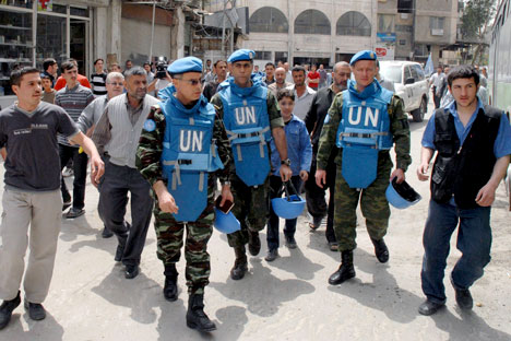 The United Nations' observers in Syria. Source: ITAR-TASS