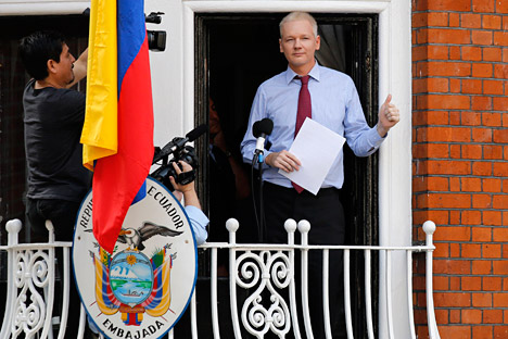 In mid-June, Julian Assange, a 41-year-old Australian, requested political asylum at the Ecuador Embassy in London. Source: Reuters / Vostock-Photo.