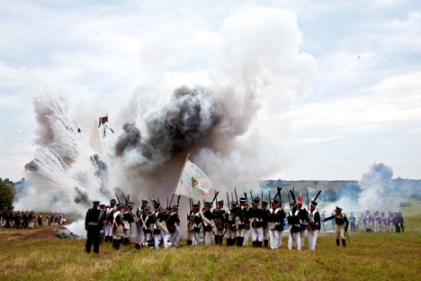 The reenactment of the Lubino Battlefiled was part of Russia’s celebration and commemoration of the 200th anniversary of the Patriotic War of 1812. Source: Olga Lisinova / Rossiyskaya Gazeta