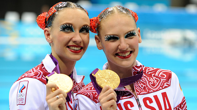 Russia sums up its Olympic results after the closing ceremony of the 2012 Olympics. Pictured: Russia's synchronized swimmers Natalia Ishenko, left, and Svetlana Romashina, right, won Olympic Gold in London. Source: ITAR-TASS
