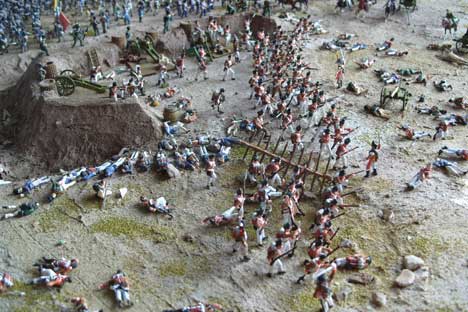 Military enthusiast Gerry West has made a diorama of the Borodino battle. Source: Press Photo.
