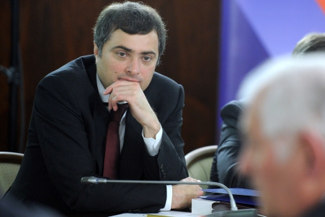 Russia's Deputy Prime Minister Vladislav Surkov: There is no contradiction between religious doctrines and hi-tech innovations. Source: RIA Novosti