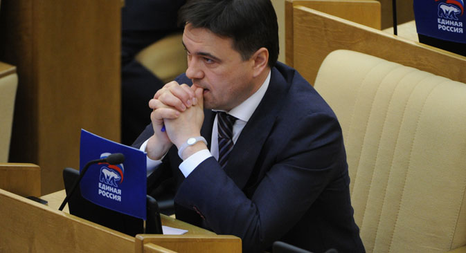 Andrei Vorobyov is the energetic 42-year-old leader of the United Russia faction in the State Duma. Source: ITAR-TASS.