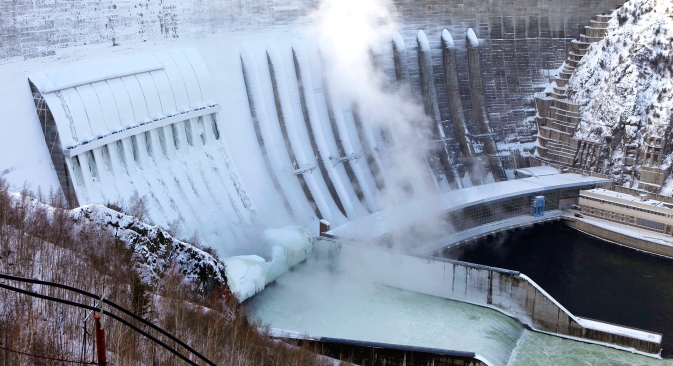 A general view of the Sayano-Shushenskaya hydroelectric power station on the Yenisei River. Source: Reuters / Vostock Photo