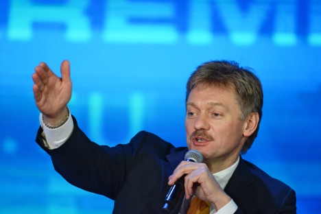 President Vladimir Putin’s spokesman Dmitry Peskov: “In cases where certain legal procedures haven’t been finalized, a total ban on adoptions by American parents will be applied.” Source: RIA Novosti / Alexander Petrov
