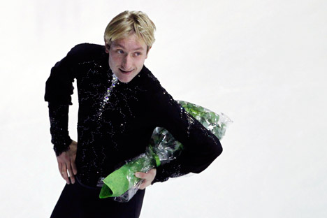Evgeny Plushenko called his fall on a triple-axel attempt in the short program an “inexcusable mistake.” Source: Reuters