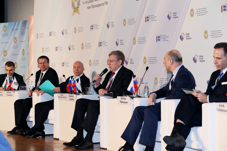 The 2013 Gaidar Forum brings together Russian prominent pundits and officials to address the country's economic challenges. Source: Gaidar Forum / Press Service