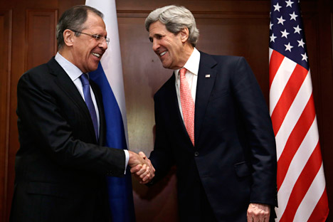 Russian Foreign Minister Sergei Lavrov and his American counterpart John Kerry remained satisfied with the Berlin meeting. Source: Reuters