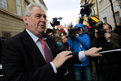 Miloš Zeman will aim to promote closer ties with Russia by using economic cooperation mechanisms. Source: Reuters