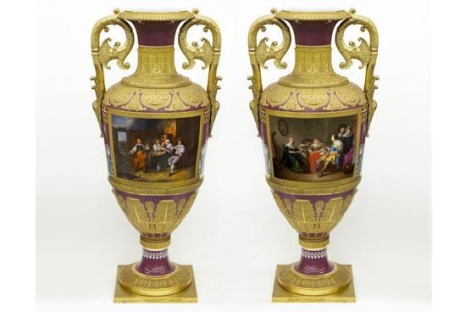 During the 19th century, monumental vases like these were created to decorate the vast Imperial palaces and residences. Source: Press Photo