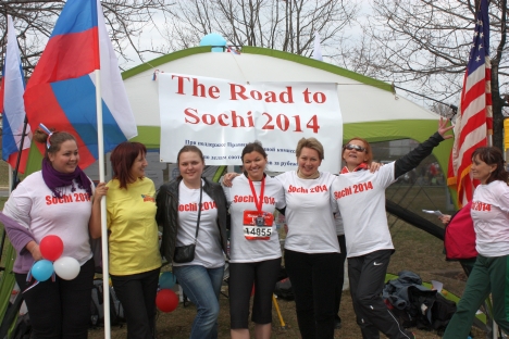 Road to Sochi kicked off on March 16, 2013, when the project’s organizers, volunteers and runners all participated in the “Rock ‘n’ Roll USA” marathon) in Washington, D.C. Source: Alex Guslistov