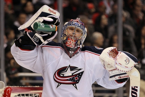 Columbus Blue Jackets goaltender Sergei Bobrovsky named the NHL’s best player of the last week. Source: Getty Images