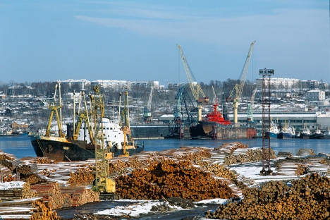 O porto de Sovétskaia Gavan em Khabarovsk, no Extremo Oriente da Rússia Foto: RIA Nóvosti / Alexander Lyskin