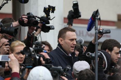 Putin-Gegner Alexej Nawalny fühlt sich aus schlichten politischen Gründen verfolgt. Foto: RIA Novosti