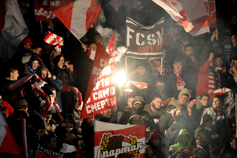 Relations between the Spartak and CSKA fans become more enflamed. Source: ITAR-TASS