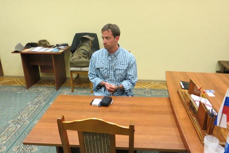 Der US-Diplomat Ryan Fogle wird in der Nacht zum 14. Mai vom russischen Geheimdienst FSB verhaftet. Fogle versuchte einen russischen Geheimdienstmitarbeiter anzuwerben, teilte der FSB mit. Foto: FSB 