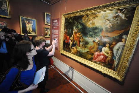 The painting - "The Baptism of Christ" by Hendrick van Balen presented at Moscow's Pushkin Museum. Source: ITAR-TASS 