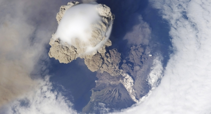 Sakhalin's Sarychev Peak is one of Russia's most active volcanoes. The most recent eruption of the volcano was recorded in 2009. Source: Lori / Legion Media