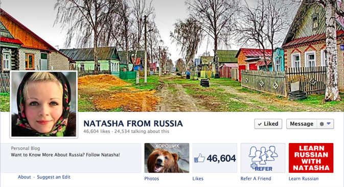 Natasha From Russia Facebook page scored over 45,000 likes. Source: Facebook / Natasha From Russia