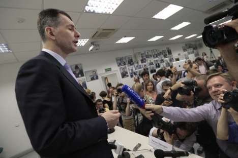 Bilionário Mikhail Prôkhorov anunciou na última quinta-feira (13) que não concorrerá ao cargo Foto: AP