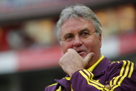 Hiddink coached Anzhi since February 2012. Source: AP
