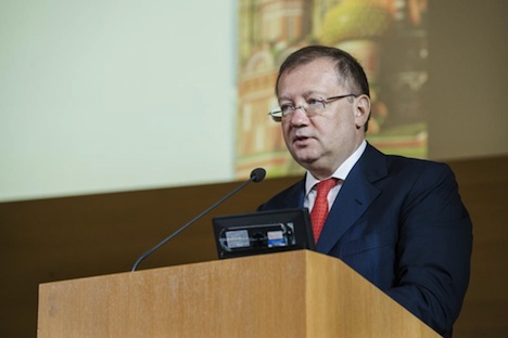 Russia’s Ambassador Alexander Yakovenko taking the floor at the Russo-British Chamber of Commerce’s annual conference. Source: Russo-British Chamber of Commerce / Press Photo 