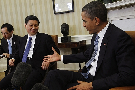U.S. President Barack Obama and his Chinese counterpart Xi Jinping try to find common ground. Source: Reuters