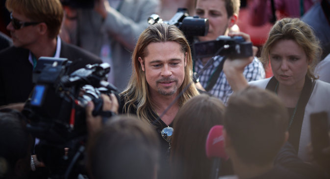 Brad Pitt arrived in Moscow to promote his new film World War Z.Source: Elena Pochetova