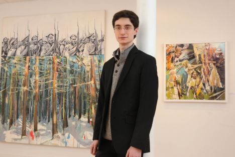 Shpanin, who in some ways resembles the actor Daniel Radcliffe, has been attending the Surikov Art Institue as an American Fulbright Scholar. Source: Press Photo