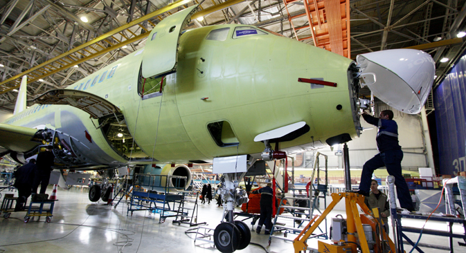 The iPad visualisation method is just part of the lean production concept that is being introduced at the Sukhoi factory. Source: ITAR-TASS