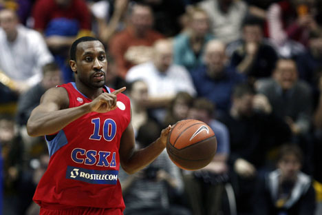 Holden playing for CSKA in Basketball Euroleague. Source: Imago/Legion Media 