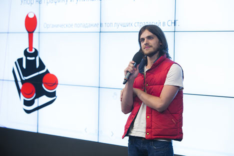 Lev Silaev, the developer of the game First Wood War. Source: Digital October