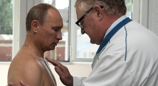 The president’s personal doctor has told that Putin is physically younger than his age and perfectly fit for work. Source: AP