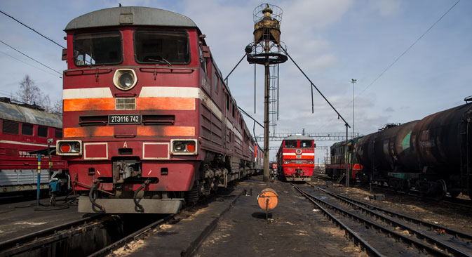 Eastern promise: freight trains at  sidings in Siberia. The expansion plans have been criticised as 'utopian.' Source: Max Avdeev