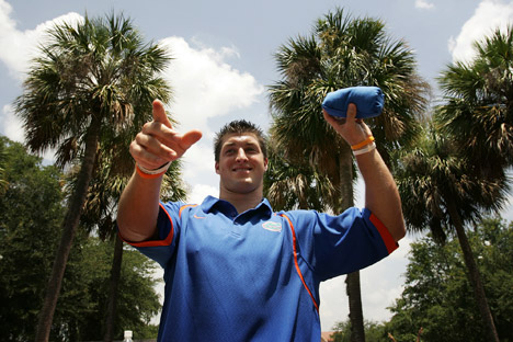 Tebow may play several games in the Russian American Football Championships in Moscow. Source: AP