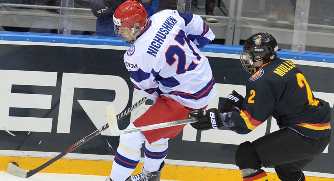 After 15 goals in Kontinental Hockey League last season media sources christened Nichushkin “the new Alexander Ovechkin." Source: Grigoriy Sokolov / RIA Novosti