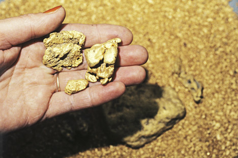 Analysts expect gold production in Russia to reach 234 tons in 2013, making the country a realistic contender for third place worldwide. Source: Sergey Subbotin / RIA Novosti