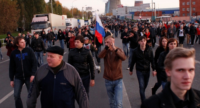Rally in Biryulevo. Source: Reutes