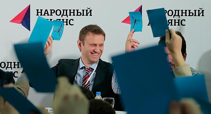 Alliance party members hope that their party will be able to participate fully in the elections to the Moscow City Duma in 2014 by putting forward its own candidates. Source: Reuters