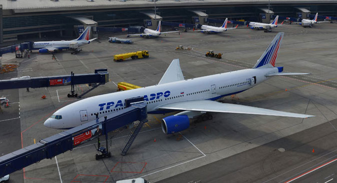 Aircraft from the Transaero fleet at Moscow’s Vnukovo airport. Source: Press Photo