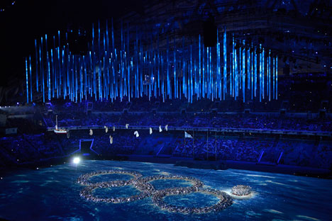 The closing ceremony of the XXII Olympic Winter Games in Sochi. Source: Mikhail Mordasov