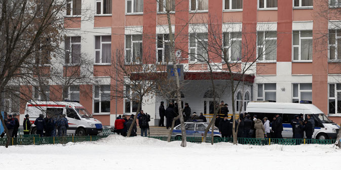 Bei der Tragödie in der Moskauer Schule kamen zwei Menschen ums Leben. Foto: ITAR-TASS