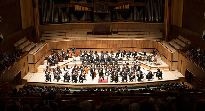 Performance of the Tchaikovsky Symphony Orchestra at Royal Festival Hall. Source: Dylan Thomas