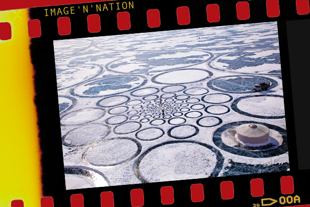 Image'n'Nation: Jim Denevan's giant circles on frozen lake Baikal