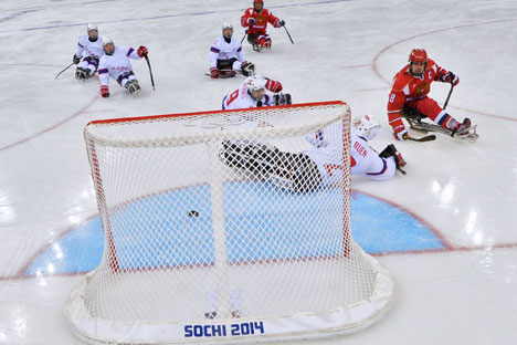Team Russia beat Norway 4-0 to reach the final of the Paralympics. Source: RIA Novosti
