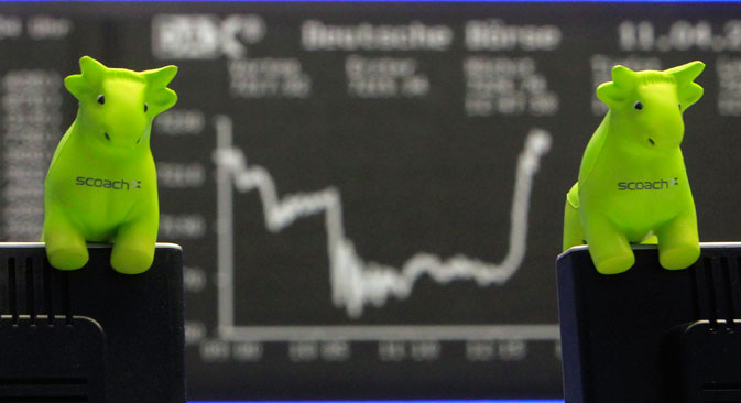 The Moscow stock exchange indices have recovered by a total of 6-7 percent. Source: AP