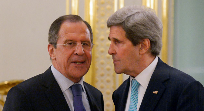 Russian Minister of Foreign Affairs Sergei Lavrov (Left) and U.S. Secretary of State John Kerry (Right). Source: flickr.com / Eduard Peskov, Russia's Foreign Ministry