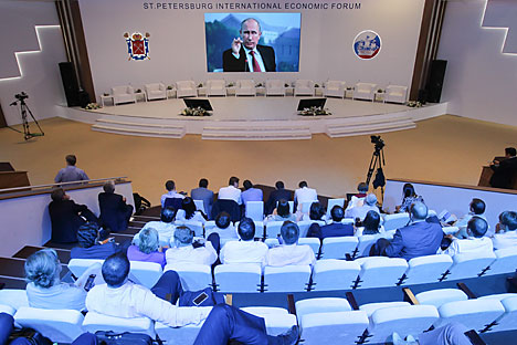 Vladimir Putin at SPIEF 2014. Source: RG
