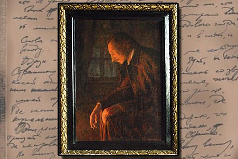 Nikolai Gogol burning the second volume of 'Dead Souls.' Source: Press image